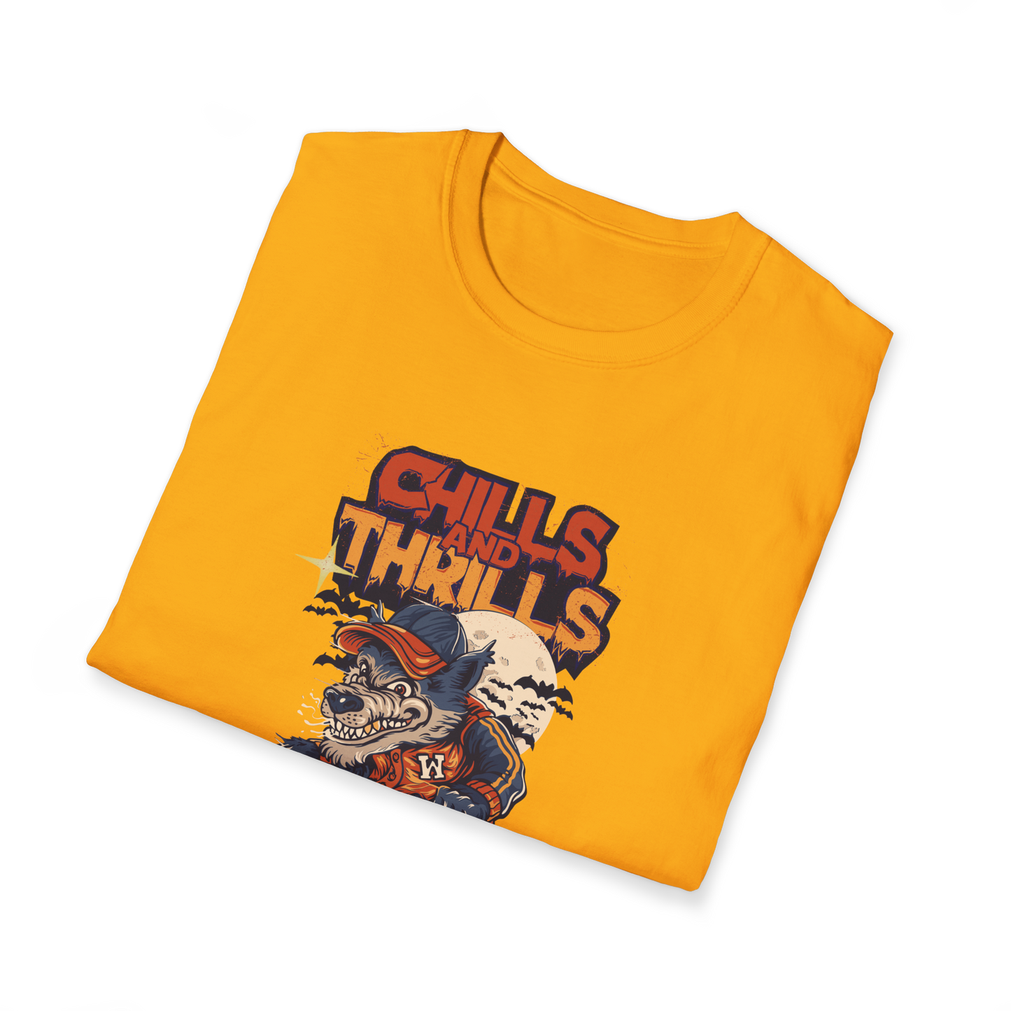 Yellow Regular Size Printed Tshirt (Wolf)