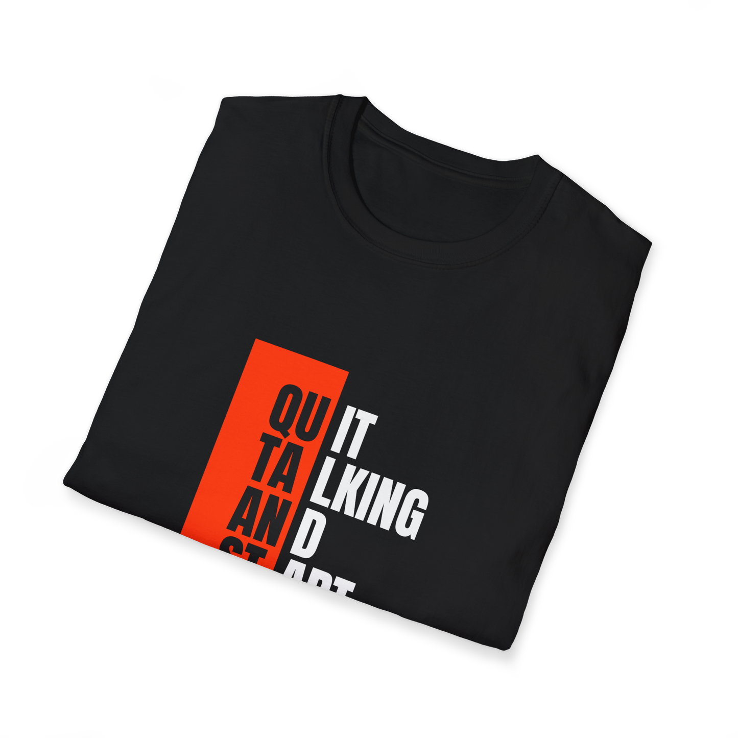 Black Round Neck Tshirt (Motivational Quote)