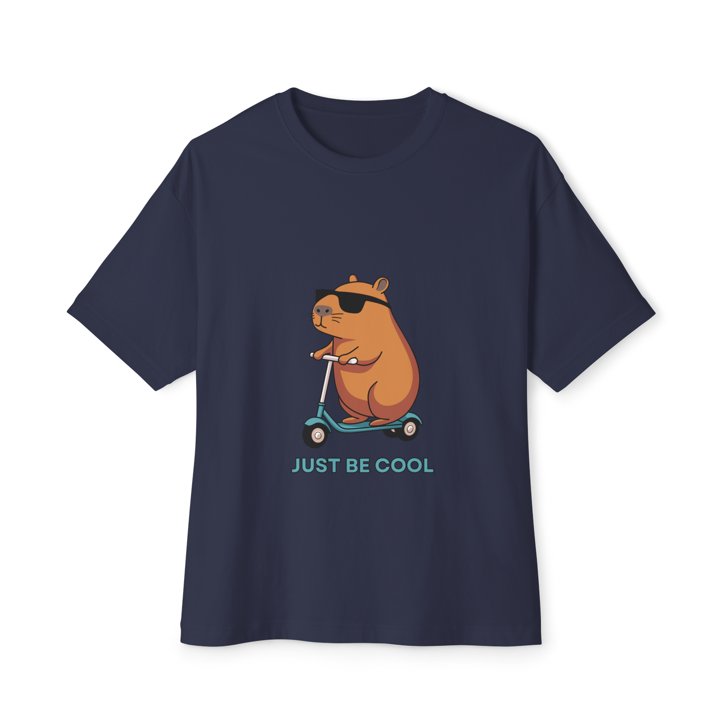 Navy Blue Regular Printed Tshirt (Hamster)