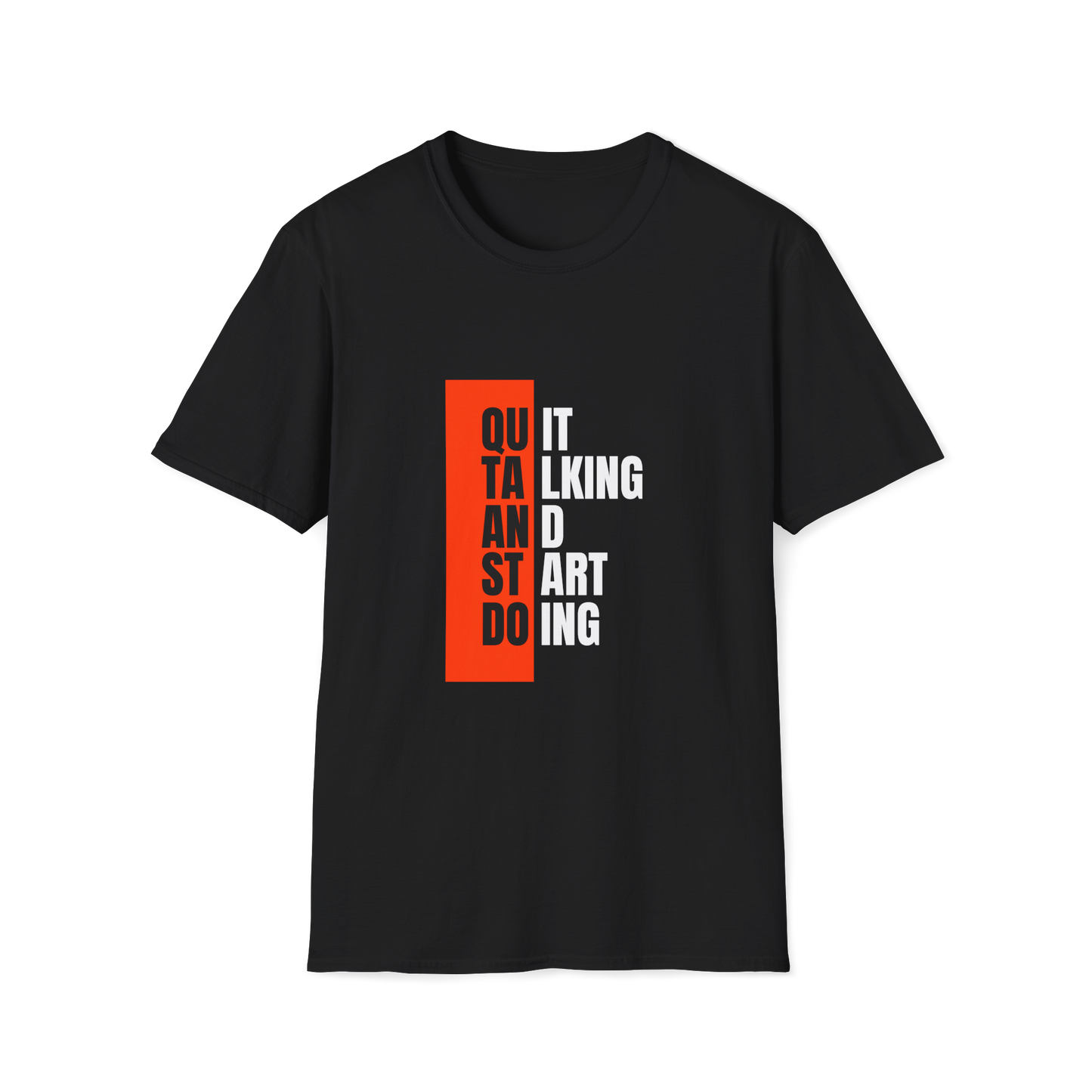 Black Round Neck Tshirt (Motivational Quote)