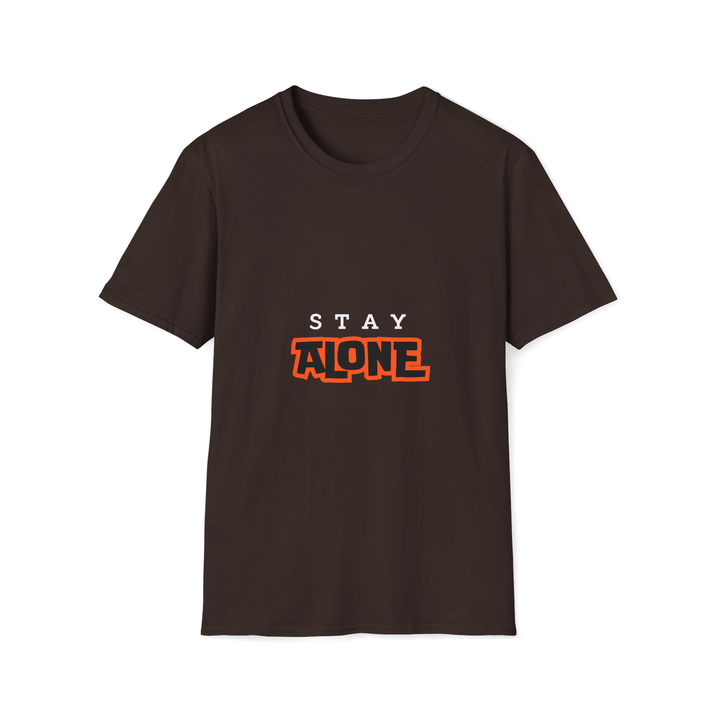 Brown Round Neck Tshirt (Stay Alone)