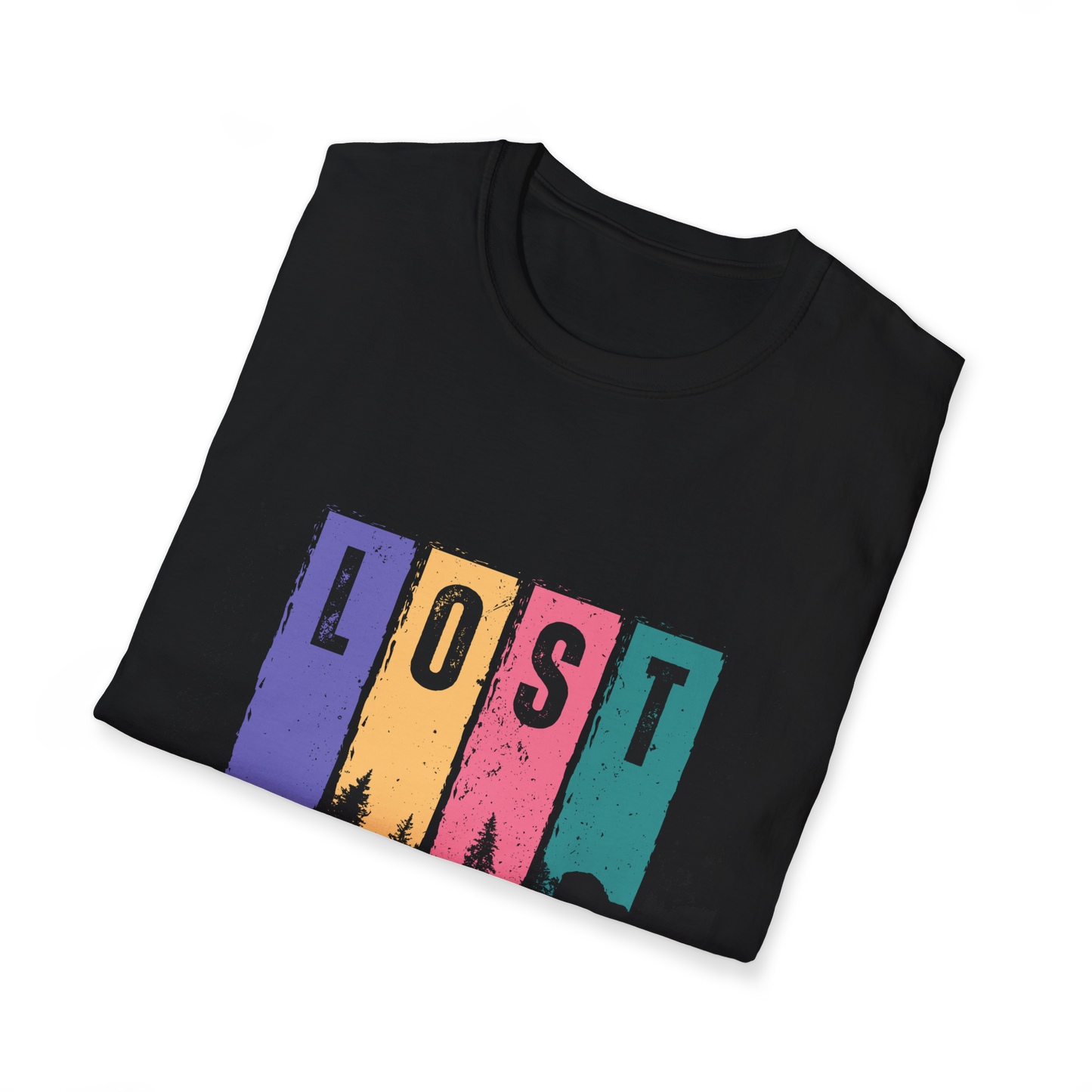 Black Round Neck Tshirt (LOST)