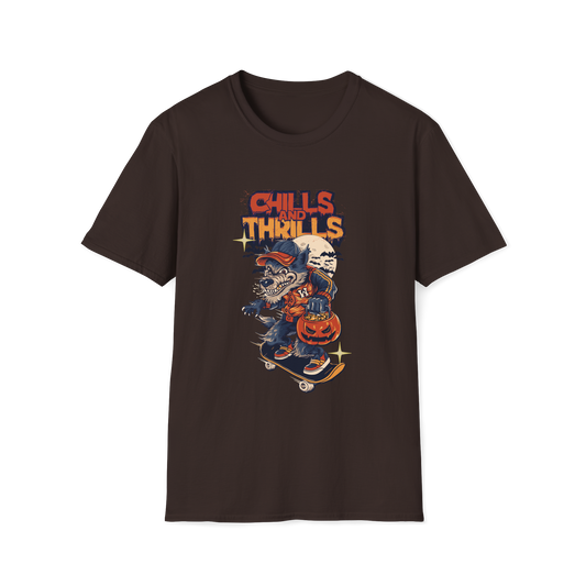 Dark Brown Regular Size Printed Tshirt (Wolf)
