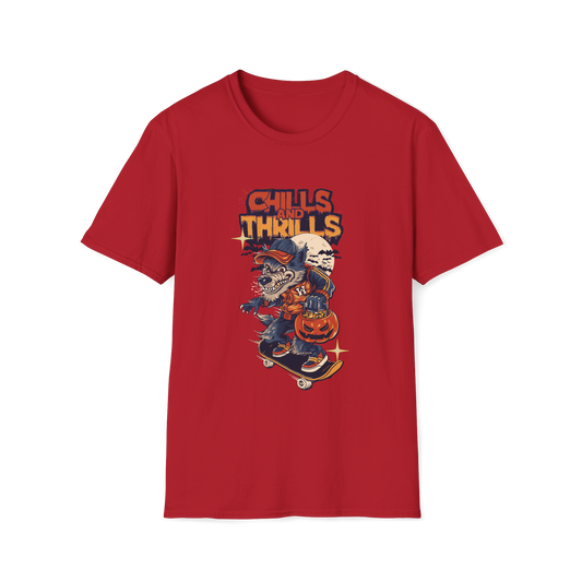 Red Regular Size Printed Tshirt (Wolf)