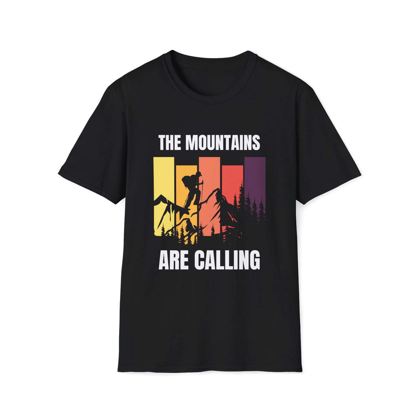 Black Round Neck Tshirt (Mountains are calling)