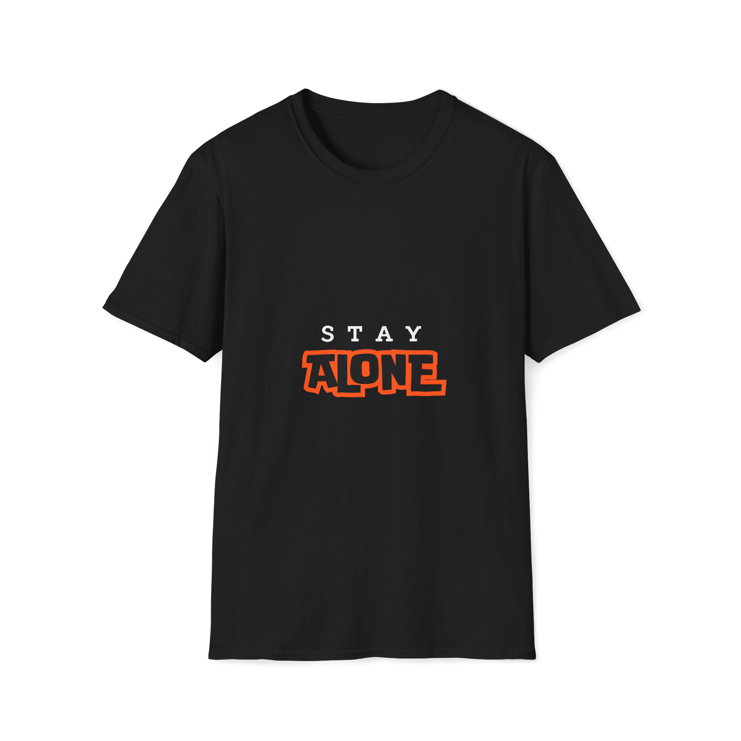 Black Round Neck Tshirt (Stay Alone)