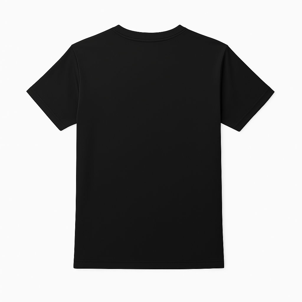 Black Regular Size Plain Tshirt