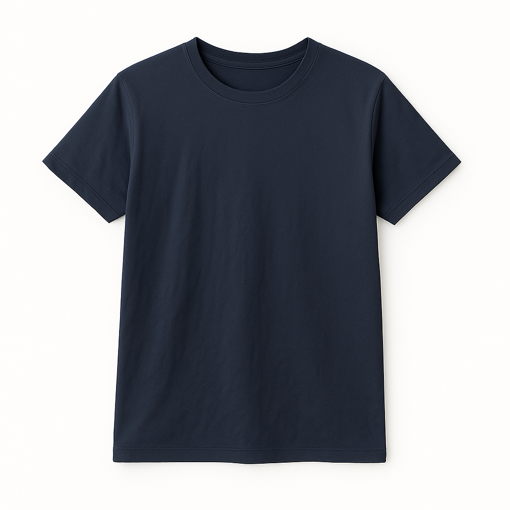 Navy Blue Regular Size Plain Tshirt