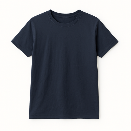Navy Blue Regular Size Plain Tshirt